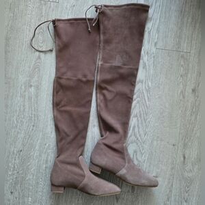 NEW Stuart Weitzman Over-the-Knee OTK Suede Boots in Brown Sz 6